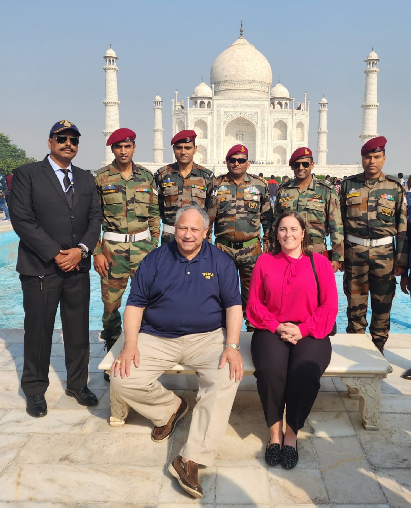 Taj Mahal visit with guests